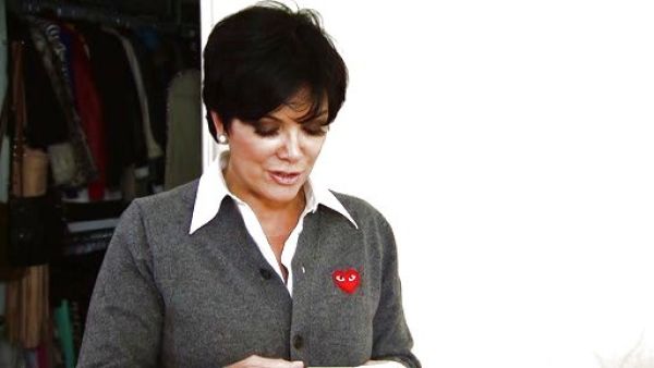Kris Jenner's Worsted Wool V-Neck Sweater on Keeping Up With The Kardashians