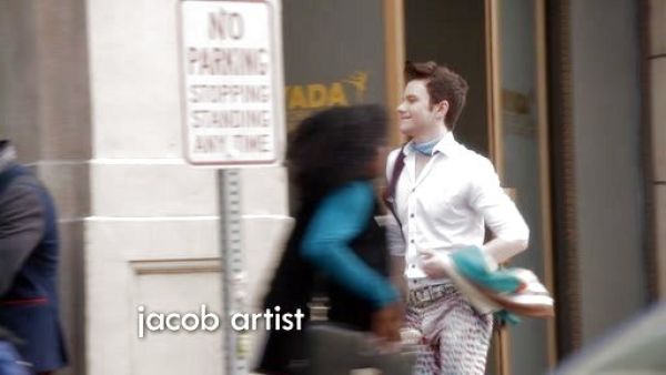Kurt Hummel's Lightbox Mesh-Print Cuffed Pants on Glee