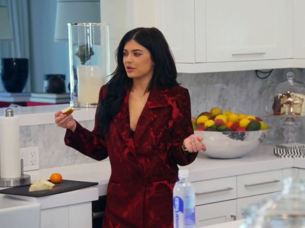 Kylie Jenner's Red Brocade Blazer on Keeping Up With The Kardashians