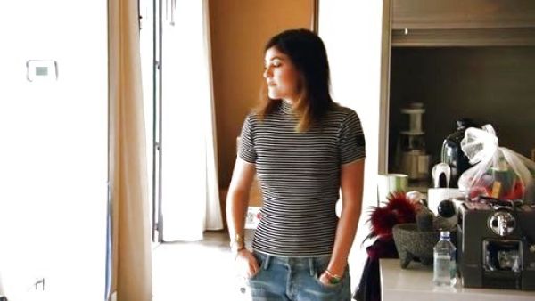 Kylie Jenner's Striped Short Sleeve Pullover on Keeping Up With The Kardashians