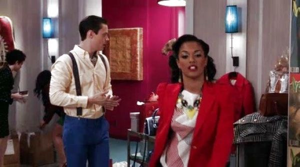 Larissa Loughlin's Criss Cross Printed Sleeveless Top on The Carrie Diaries