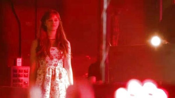 Layla Grant's Polka Dot Flower Dress on Nashville