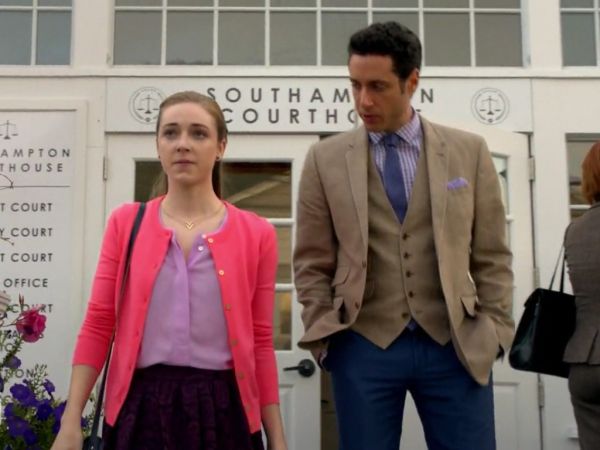 Lena's Lavender Placket Top on Royal Pains