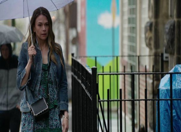 Liza Miller's Abstract-Print Silk Georgette Maxi Dress on Younger