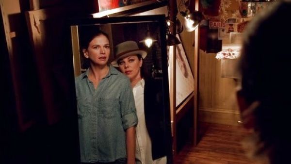 Liza Miller's Chambray Leopard Print Shirt on Younger