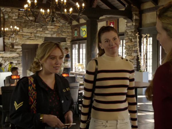 Liza Miller's Devona striped long-sleeved top on Younger