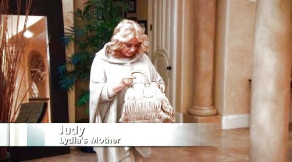 Lydia Mom's Ruched Nappa Leather Tote Bag on The Real Housewives of Orange County