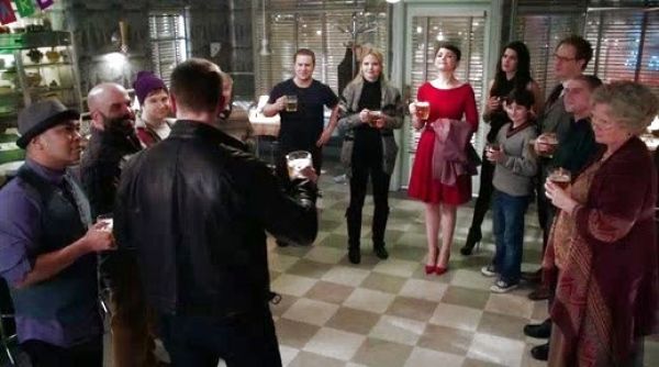 Mary Margaret Blanchard / Snow White's Burgundy Fulton Textured Cotton Dress on Once Upon A Time 