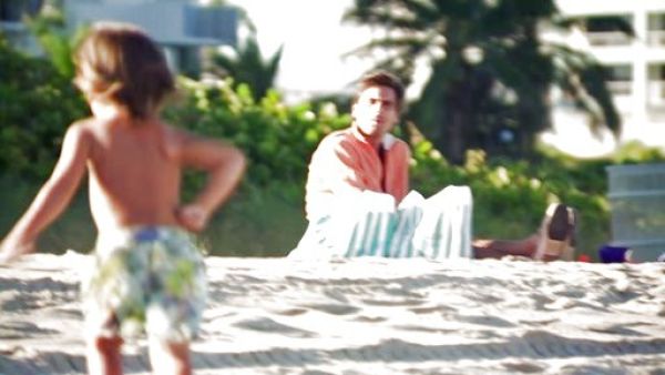 Mason Dash Disick's Jungle Moorea Swim Trunks on Kourtney and Kim Take Miami