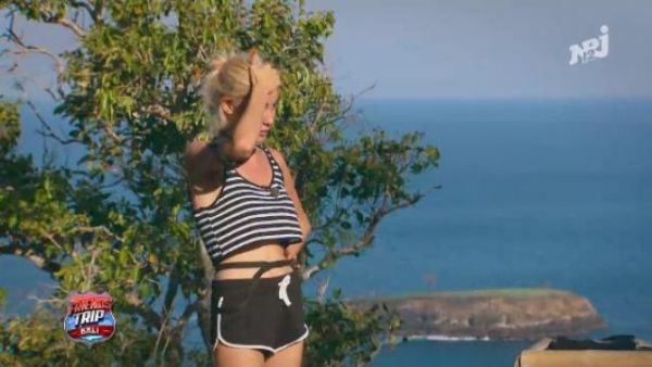 Matilda's Black-and-White Striped Crop Top