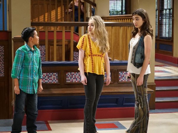 Maya Hart's Button Trim Flare Jeans on Girl Meets World