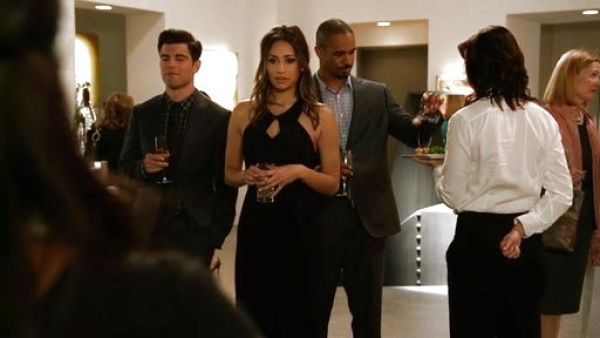 May's Lace Trim Wide Leg Jumpsuit on New Girl