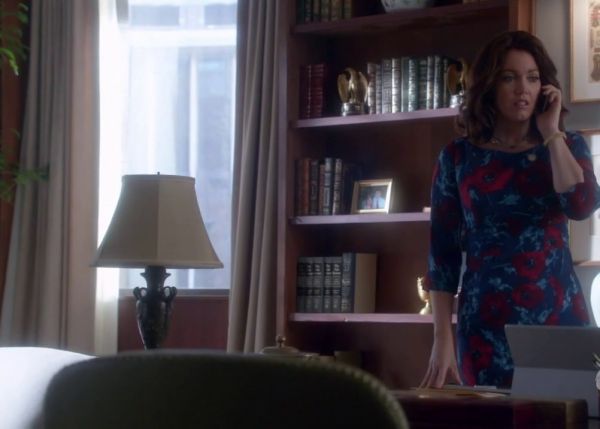 Mellie Grant's 3/4-Sleeve Floral-Print Dress on Scandal