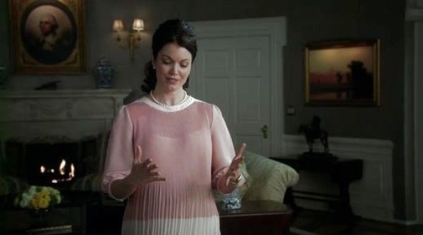 Mellie Grant's Emmi Micro Pleat Top in Pink on Scandal