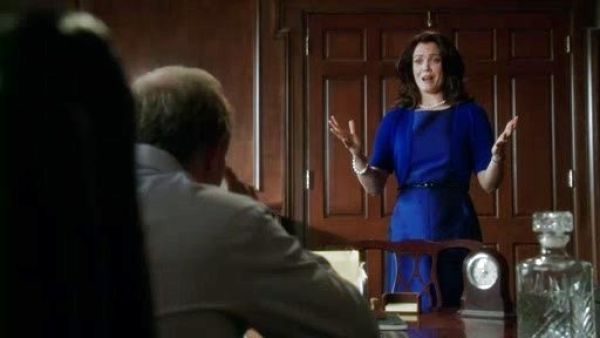 Mellie Grant's Featherweight Cashmere Shrug in Sapphire on Scandal