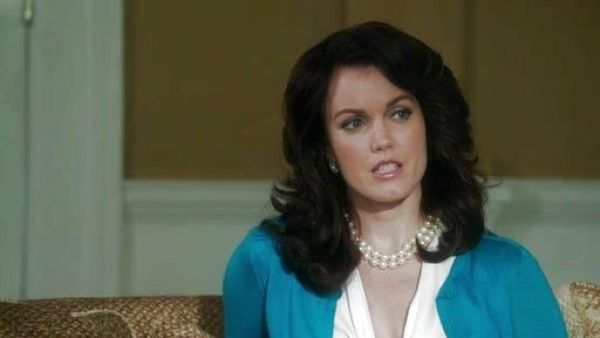 Mellie Grant's Merino Half-Sleeve Shrug in Turquoise on Scandal