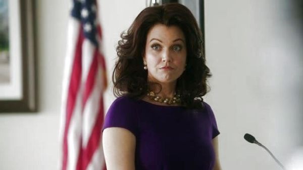 Mellie Grant's Wrap-Waist Ponte Dress on Scandal