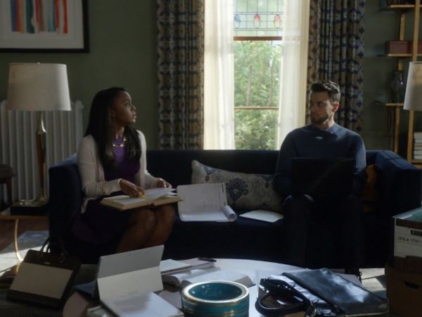 Michaela Pratt's Flared Dress in Purple on How to Get Away With Murder