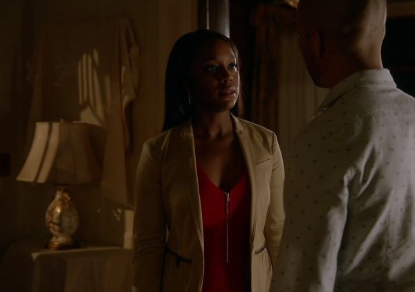 Michaela Pratt's Zip Detail Stretch Cotton Jacket on How to Get Away With Murder