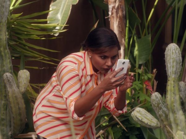 Mindy Lahiri's Orange Striped Shirt on The Mindy Project