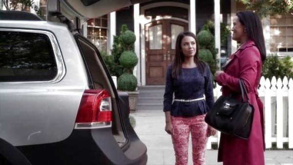 Mona Vanderwaal's Leopard Print Peplum Top on Pretty Little Liars