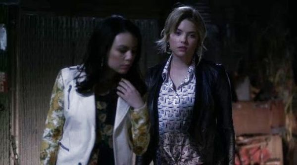 Mona Vanderwaal's Mixed Media Moto Jacket on Pretty Little Liars