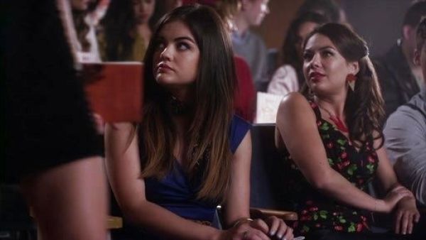 Mona Vanderwaal's Rocky Cherry Print Peep Toe Wedge on Pretty Little Liars