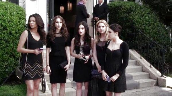 Mona Vanderwaal's Spaghetti Strap Lace Dress on Pretty Little Liars