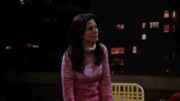 Monica Geller's Pink Turtleneck Ombre Sweater - Friends