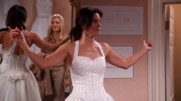 Monica Geller's Wedding Multicolor A-Line Dress - Friends
