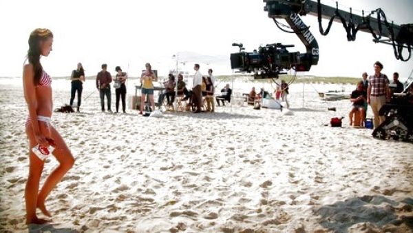 Ms. Newberg's Natalie Mitered Stripe Bikini Top on Royal Pains