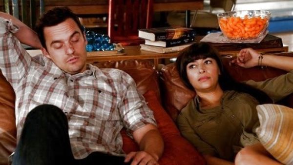 Nick Miller's Bates Washed Flannel Button-Down Shirt on New Girl