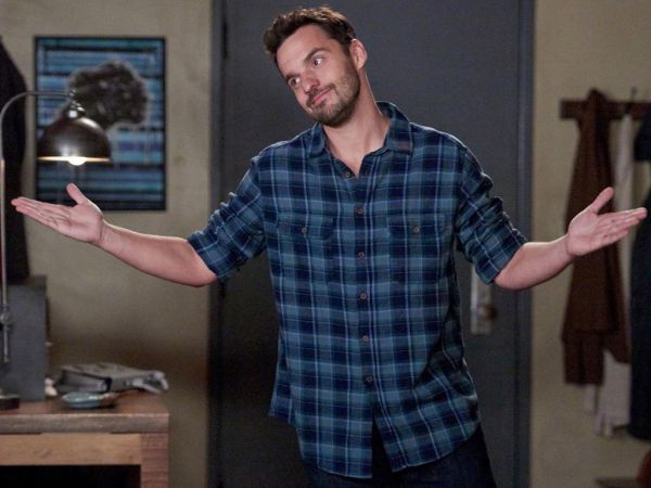 Nick Miller's Men's Flannel Button Down Green on New Girl