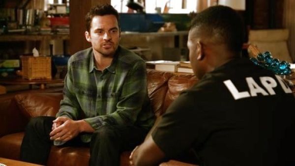 Nick Miller's Mission Washed Flannel Button-Down on New Girl