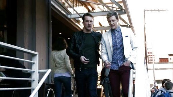 Nolan Ross's Shirt, Point Collar Crusader Print Shirt  on Revenge