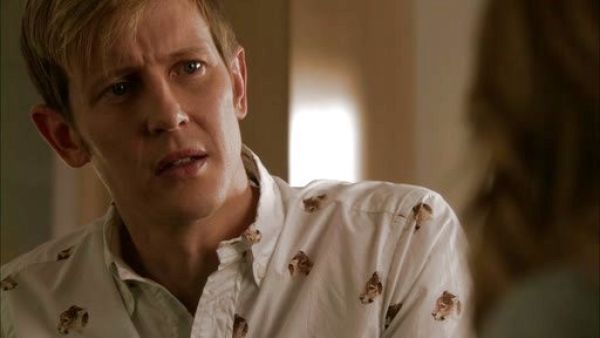 Nolan Ross's Snow Leopard Short Sleeve Button Down on Revenge