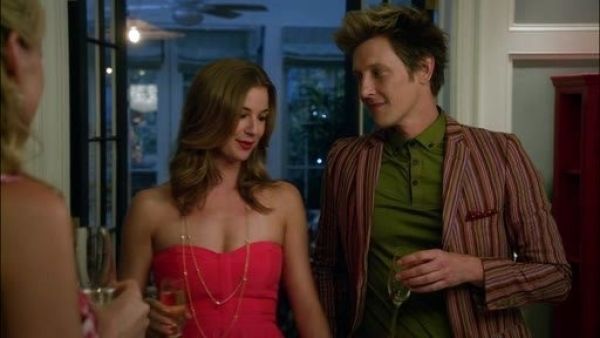 Nolan Ross's Striped Linen-Blend Blazer  on Revenge