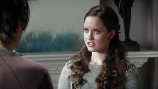 Olivia Matheson's Jeweled-Shoulder Sweater on Ravenswood