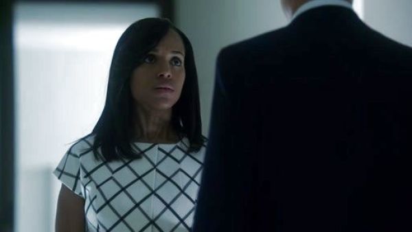 Olivia Pope's Check Peplum Jacket on Scandal