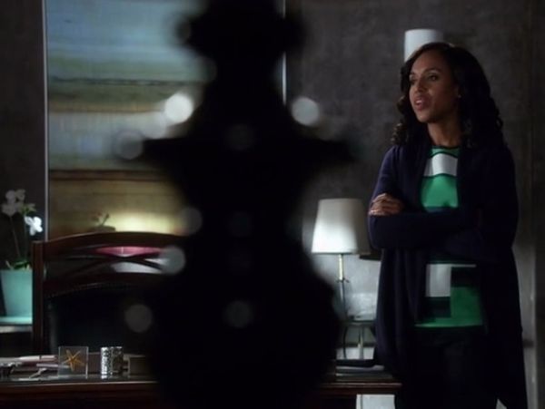 Olivia Pope's COLOURBLOCK STRIPE SATIN DUCHESSE TOP on Scandal