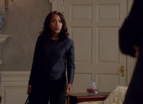Olivia Pope's Crocodile Jacquard Jacket on Scandal