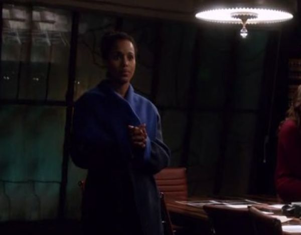 Olivia Pope's double face opera coat on Scandal