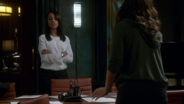 Olivia Pope's Draped-Front Crepe Blouse on Scandal