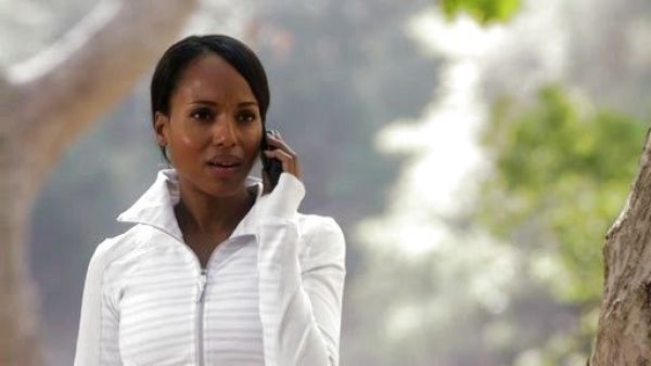 Olivia Pope's forme jacket in twin stripe nimbus/white on Scandal