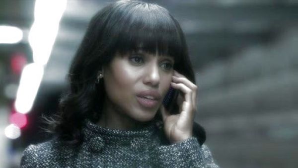 Olivia Pope's Funnel Neck Double Breasted Coat on Scandal