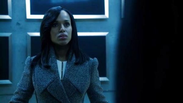 Olivia Pope's Herringbone Double Breasted Coat on Scandal