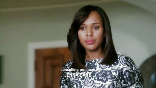 Olivia Pope's Lace Print Silk Top on Scandal
