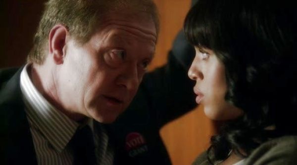 Olivia Pope's Light Heather Grey Cashmere V-neck Pullover on Scandal