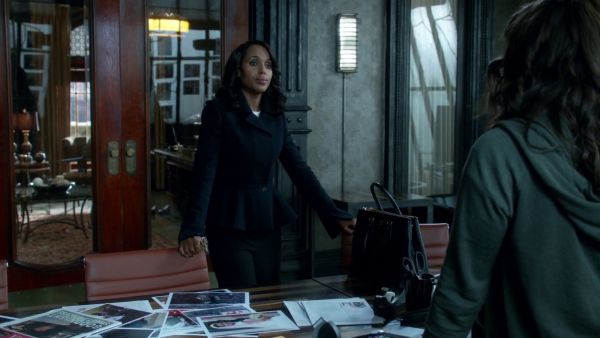 Olivia Pope's Military wool crepe peplum jacket on Scandal