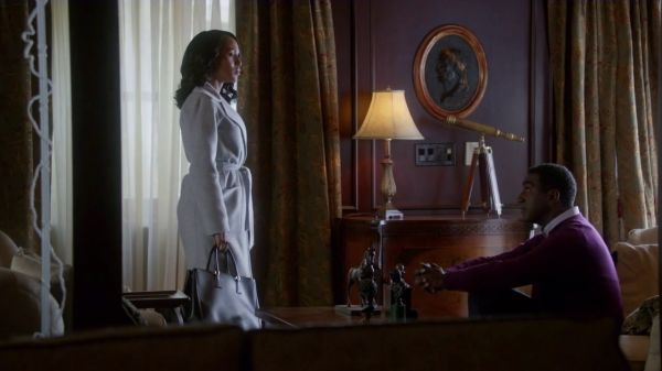 Olivia Pope's 'Visone' Reversible Wool & Angora Wrap Coat with Belt on Scandal